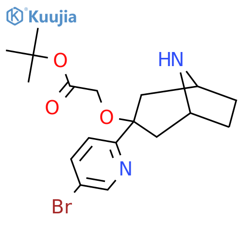 Tert-butyl 2-{[3-(5-bromopyridin-2-yl)-8-azabicyclo[3.2.1]octan-3-yl]oxy}acetate structure