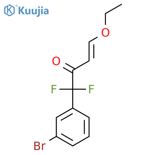 (3E)-1-(3-bromophenyl)-4-ethoxy-1,1-difluorobut-3-en-2-one structure