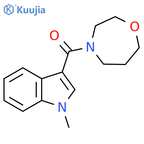 1-methyl-3-(1,4-oxazepane-4-carbonyl)-1H-indole structure