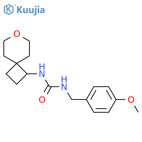 1-(4-methoxyphenyl)methyl-3-{7-oxaspiro3.5nonan-1-yl}urea structure