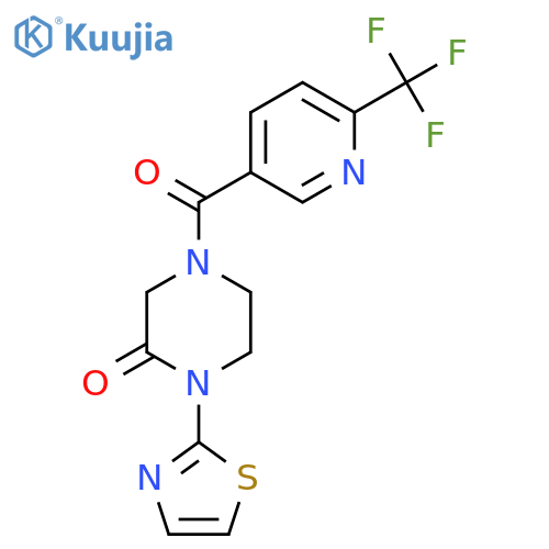 1-(1,3-thiazol-2-yl)-4-6-(trifluoromethyl)pyridine-3-carbonylpiperazin-2-one structure