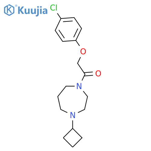 2-(4-Chlorophenoxy)-1-(4-cyclobutyl-1,4-diazepan-1-yl)ethan-1-one structure