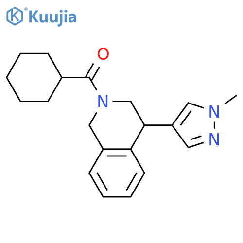 2-cyclohexanecarbonyl-4-(1-methyl-1H-pyrazol-4-yl)-1,2,3,4-tetrahydroisoquinoline structure
