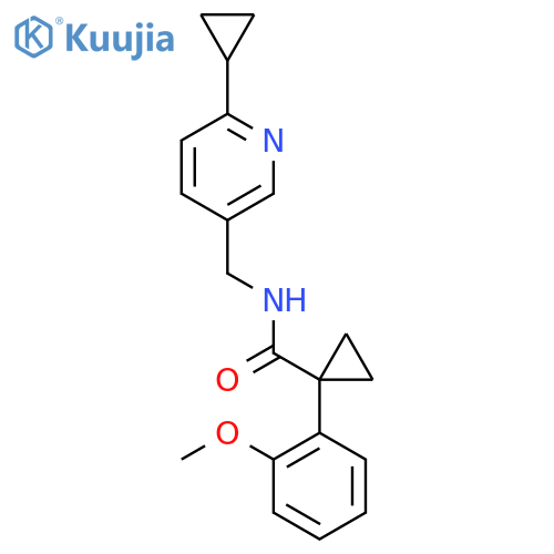N-(6-cyclopropylpyridin-3-yl)methyl-1-(2-methoxyphenyl)cyclopropane-1-carboxamide structure