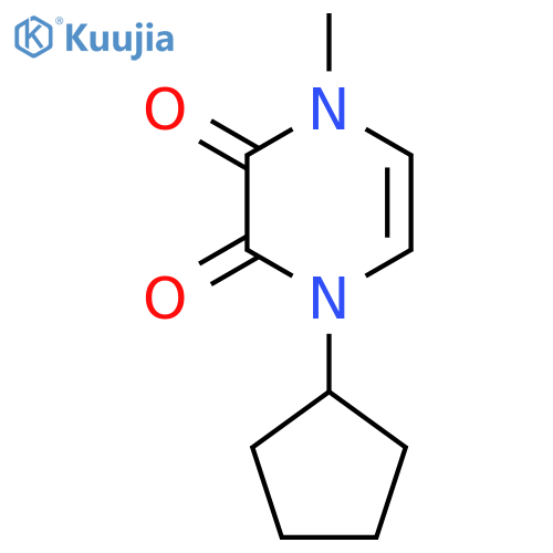 1-cyclopentyl-4-methyl-1,2,3,4-tetrahydropyrazine-2,3-dione structure