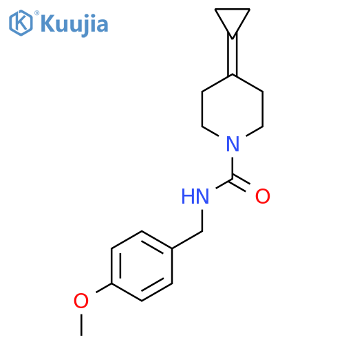 4-cyclopropylidene-N-(4-methoxyphenyl)methylpiperidine-1-carboxamide structure