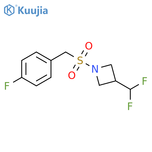 3-(difluoromethyl)-1-(4-fluorophenyl)methanesulfonylazetidine structure