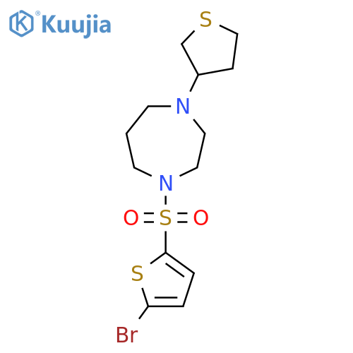 1-(5-bromothiophen-2-yl)sulfonyl-4-(thiolan-3-yl)-1,4-diazepane structure