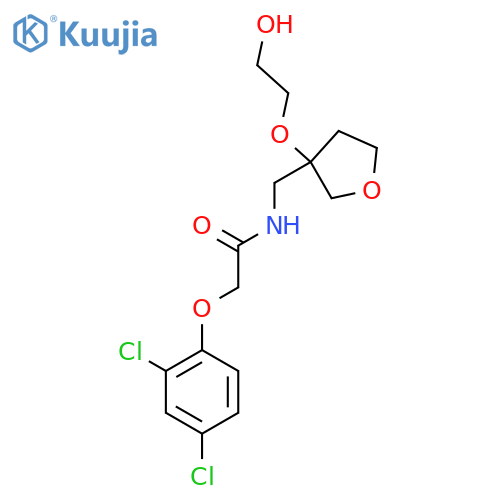2-(2,4-dichlorophenoxy)-N-{3-(2-hydroxyethoxy)oxolan-3-ylmethyl}acetamide structure