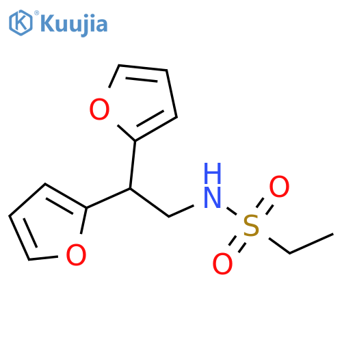 N-2,2-bis(furan-2-yl)ethylethane-1-sulfonamide structure