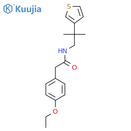 2-(4-ethoxyphenyl)-N-2-methyl-2-(thiophen-3-yl)propylacetamide structure