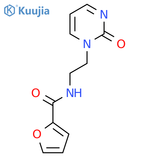 N-2-(2-oxo-1,2-dihydropyrimidin-1-yl)ethylfuran-2-carboxamide structure