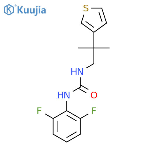 1-(2,6-difluorophenyl)-3-2-methyl-2-(thiophen-3-yl)propylurea structure