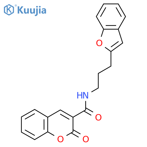 N-[3-(1-benzofuran-2-yl)propyl]-2-oxo-2H-chromene-3-carboxamide structure