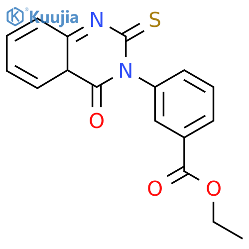Ethyl 3-(4-oxo-2-sulfanylidene-1,2,3,4-tetrahydroquinazolin-3-yl)benzoate structure