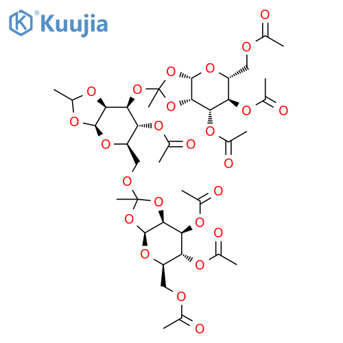4-O-Acetyl-3,6-di-O-(3,4,6-tri-O-acetyl-b-D-mannopyranosyl-ethylidyne)-1,2-O-ethylidene-b-D-mannopyranose structure
