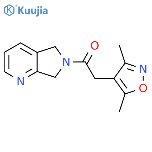 2-(3,5-dimethyl-1,2-oxazol-4-yl)-1-{5H,6H,7H-pyrrolo3,4-bpyridin-6-yl}ethan-1-one structure