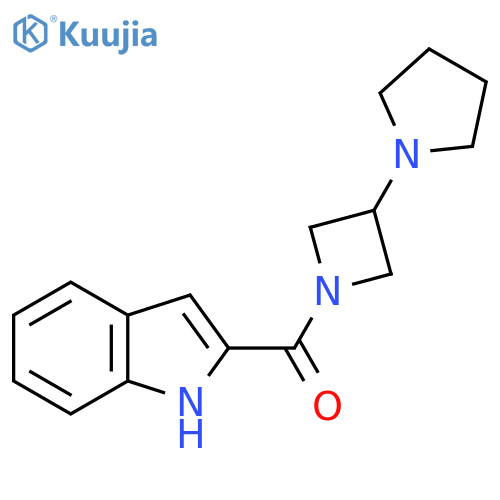 2-3-(pyrrolidin-1-yl)azetidine-1-carbonyl-1H-indole structure