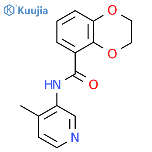 N-(4-methylpyridin-3-yl)-2,3-dihydro-1,4-benzodioxine-5-carboxamide structure