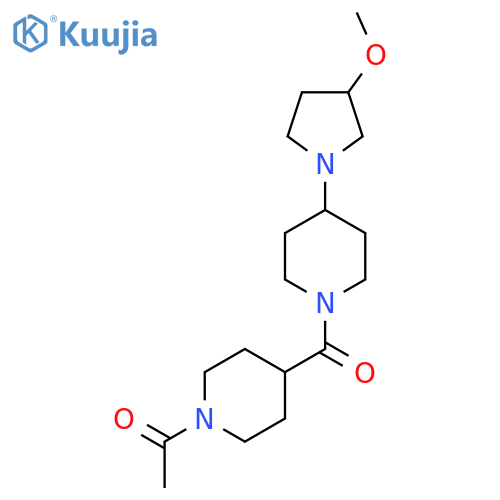 1-{4-4-(3-methoxypyrrolidin-1-yl)piperidine-1-carbonylpiperidin-1-yl}ethan-1-one structure