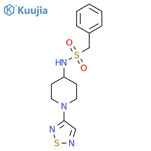 1-phenyl-N-[1-(1,2,5-thiadiazol-3-yl)piperidin-4-yl]methanesulfonamide structure