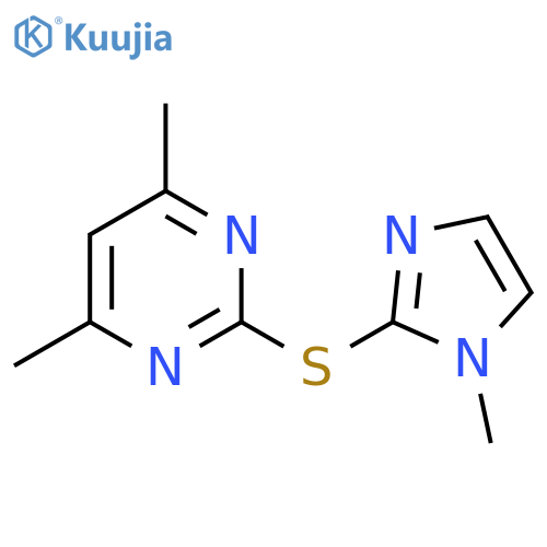 4,6-dimethyl-2-(1-methyl-1H-imidazol-2-yl)sulfanylpyrimidine structure