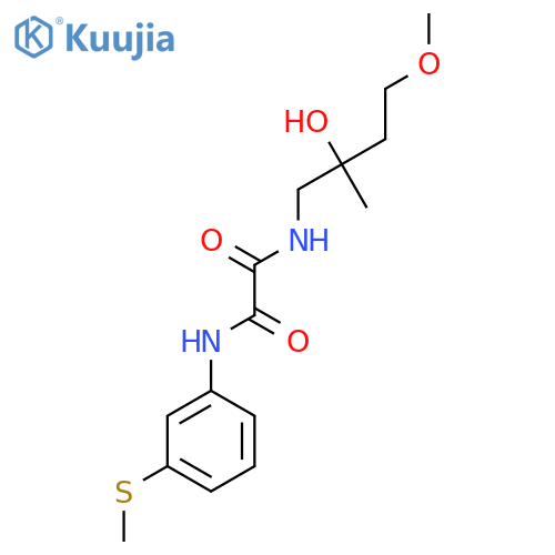 N-(2-hydroxy-4-methoxy-2-methylbutyl)-N'-3-(methylsulfanyl)phenylethanediamide structure