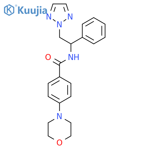4-(morpholin-4-yl)-N-1-phenyl-2-(2H-1,2,3-triazol-2-yl)ethylbenzamide structure