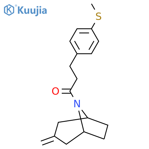 1-{3-methylidene-8-azabicyclo3.2.1octan-8-yl}-3-4-(methylsulfanyl)phenylpropan-1-one structure