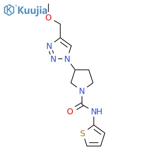 3-4-(methoxymethyl)-1H-1,2,3-triazol-1-yl-N-(thiophen-2-yl)pyrrolidine-1-carboxamide structure
