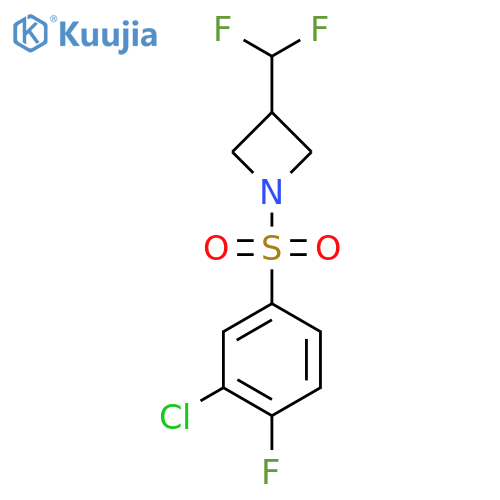 1-(3-chloro-4-fluorobenzenesulfonyl)-3-(difluoromethyl)azetidine structure
