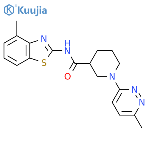 N-(4-methyl-1,3-benzothiazol-2-yl)-1-(6-methylpyridazin-3-yl)piperidine-3-carboxamide structure