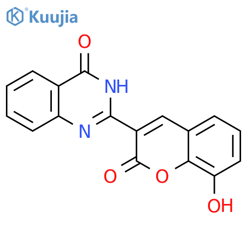 2-(8-hydroxy-2-oxo-2H-chromen-3-yl)-3,4-dihydroquinazolin-4-one structure