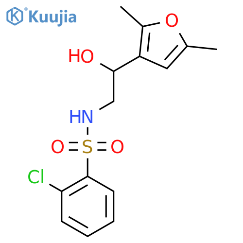 2-chloro-N-2-(2,5-dimethylfuran-3-yl)-2-hydroxyethylbenzene-1-sulfonamide structure