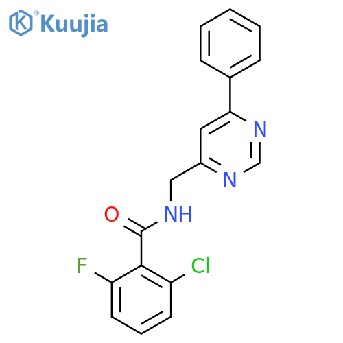 2-chloro-6-fluoro-N-(6-phenylpyrimidin-4-yl)methylbenzamide structure