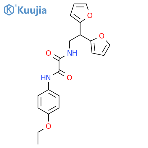 N-[2,2-bis(furan-2-yl)ethyl]-N'-(4-ethoxyphenyl)ethanediamide structure