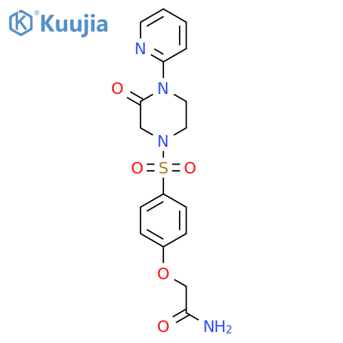 2-(4-{3-oxo-4-(pyridin-2-yl)piperazin-1-ylsulfonyl}phenoxy)acetamide structure