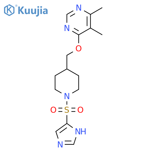 4-{1-(1H-imidazole-4-sulfonyl)piperidin-4-ylmethoxy}-5,6-dimethylpyrimidine structure