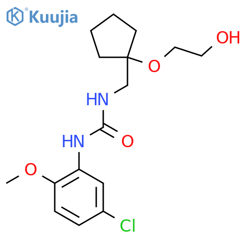 1-(5-chloro-2-methoxyphenyl)-3-{1-(2-hydroxyethoxy)cyclopentylmethyl}urea structure