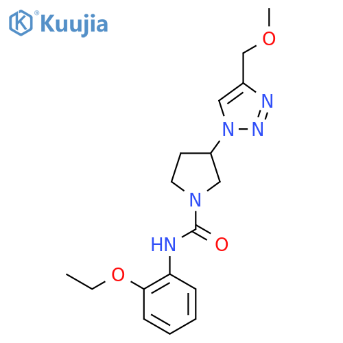 N-(2-ethoxyphenyl)-3-4-(methoxymethyl)-1H-1,2,3-triazol-1-ylpyrrolidine-1-carboxamide structure