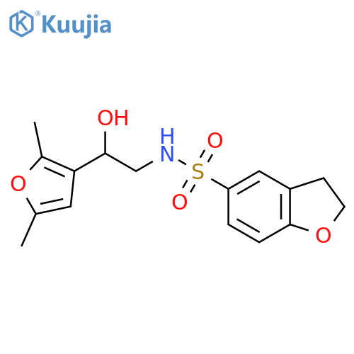 N-[2-(2,5-dimethylfuran-3-yl)-2-hydroxyethyl]-2,3-dihydro-1-benzofuran-5-sulfonamide structure