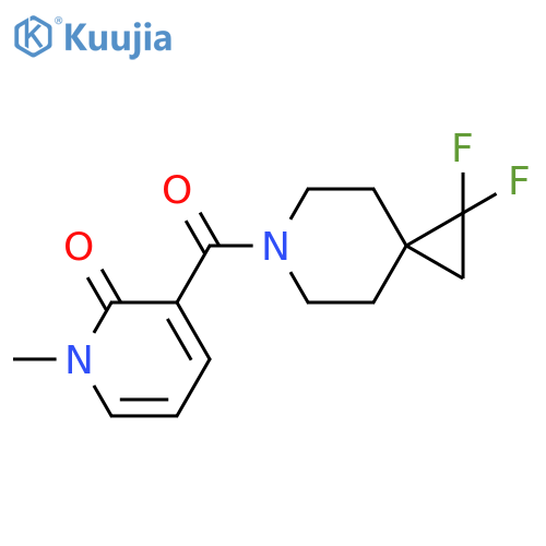 3-{1,1-difluoro-6-azaspiro2.5octane-6-carbonyl}-1-methyl-1,2-dihydropyridin-2-one structure