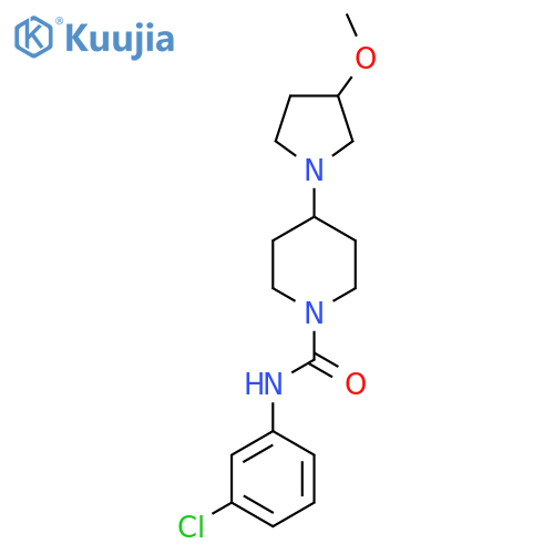 N-(3-chlorophenyl)-4-(3-methoxypyrrolidin-1-yl)piperidine-1-carboxamide structure
