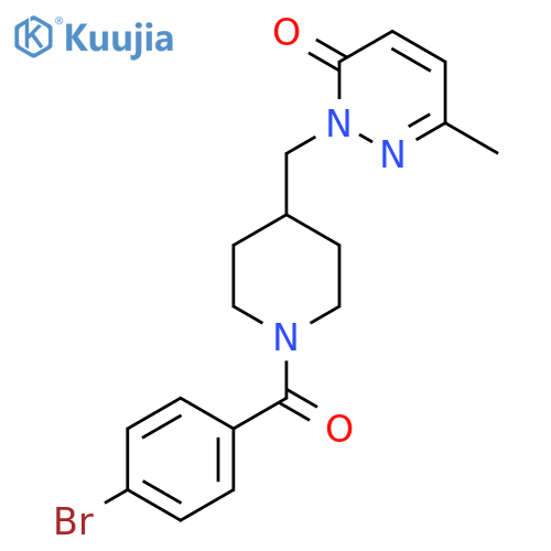 2-{1-(4-bromobenzoyl)piperidin-4-ylmethyl}-6-methyl-2,3-dihydropyridazin-3-one structure