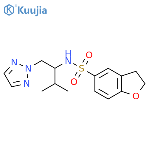 N-3-methyl-1-(2H-1,2,3-triazol-2-yl)butan-2-yl-2,3-dihydro-1-benzofuran-5-sulfonamide structure