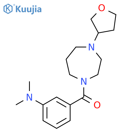 N,N-dimethyl-3-4-(oxolan-3-yl)-1,4-diazepane-1-carbonylaniline structure