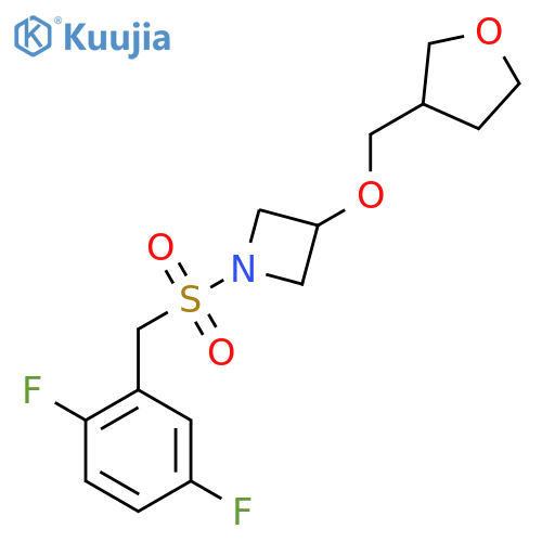 1-(2,5-difluorophenyl)methanesulfonyl-3-(oxolan-3-yl)methoxyazetidine structure