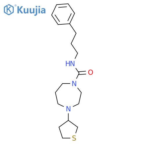 N-(3-phenylpropyl)-4-(thiolan-3-yl)-1,4-diazepane-1-carboxamide structure