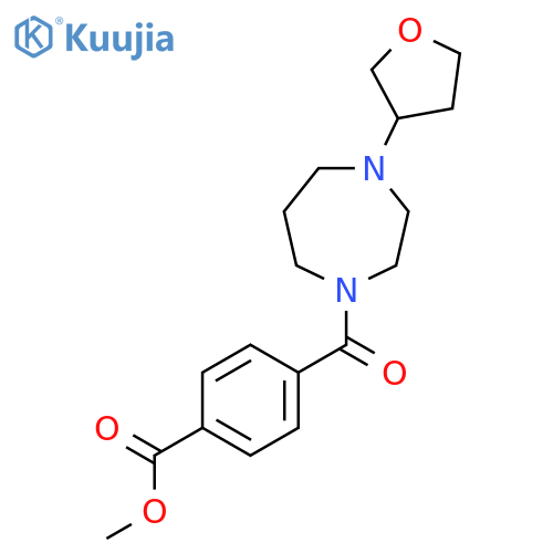 methyl 4-[4-(oxolan-3-yl)-1,4-diazepane-1-carbonyl]benzoate structure