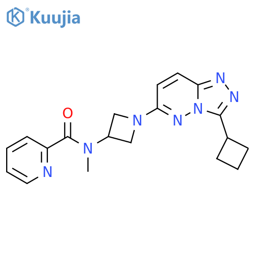 N-(1-{3-cyclobutyl-1,2,4triazolo4,3-bpyridazin-6-yl}azetidin-3-yl)-N-methylpyridine-2-carboxamide structure